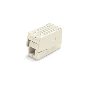 Wago ตัวเชื่อมสายไฟตัวนำ 2 ช่องเชื่อม power supply connector สีขาว ขนาด 2.5มม. [224-112 / 1 ชิ้น] ของแท้ 100%