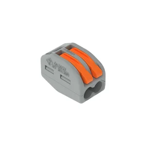 Wago อุปกรณ์เชื่อมสายไฟ Terminal Connecter 2ช่อง 4มม. สีเทา  [222-412 : แพค 50ชิ้น] ของแท้ 100%