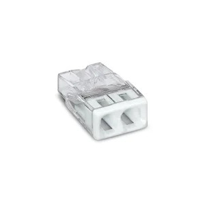 Wago ข้อต่อเชื่อมสายไฟ Splicing Connecter 2ช่อง ของแท้ 100% (แพค 100ชิ้น) [2273-202]