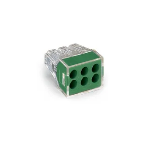 Wago ข้อต่อบล็อคเชื่อมสายไฟ PUSH WIRE 6ช่อง ของแท้ 100% (แพค 100ชิ้น) [773-116]