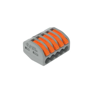 Wago อุปกรณ์เชื่อมสายไฟ Terminal Connecter 5ช่อง 4มม. สีเทา [222-415 / 1 ชิ้น] ของแท้ 100%