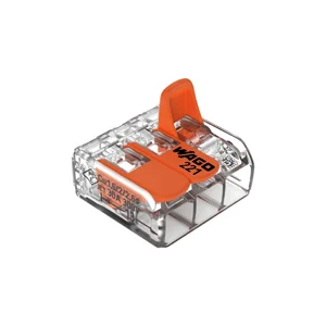 Wago อุปกรณ์เชื่อมสายไฟ Terminal Connecter 3ช่อง 6มม. [221-613 : 1 ชิ้น] ของแท้ 100%
